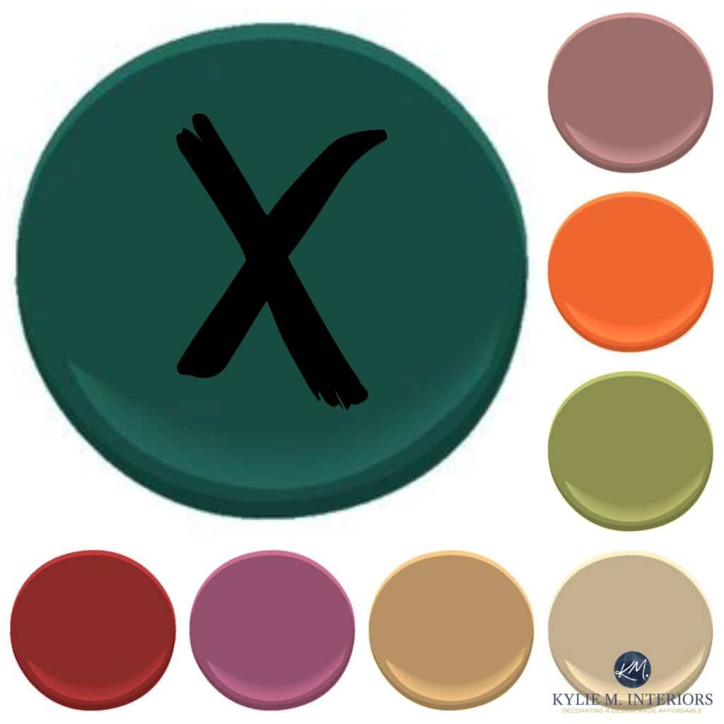 Paint colours to avoid if you have forest green in your room by Kylie M interiors