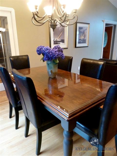 How To Refinish And Update A Maple Table, Dark Maple Dining Room Chairs