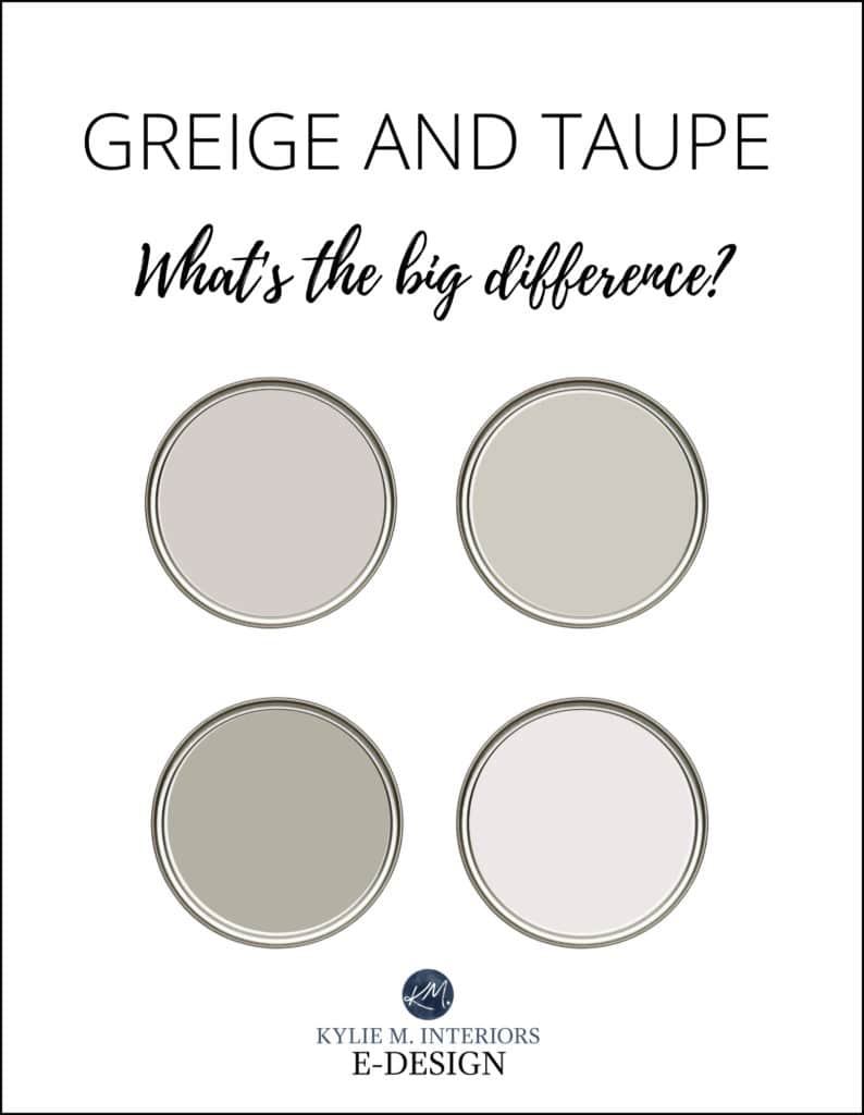 THE BEST GREIGE AND TAUPE PAINT COLOURS, WHAT'S THE DIFFERENCE, ARE THEY THE SAME. KYLIE M INTERIORS EDESIGN