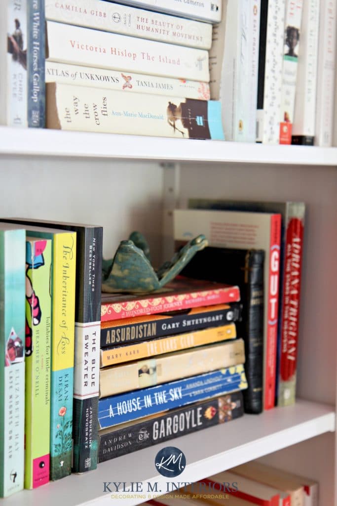 Bookshelf with a book collection. Kylie M INteriors