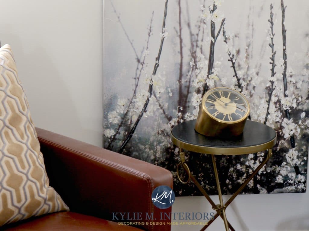 Sherwin Williams Creamy, an off-white paint colour with home decor. Kylie M Interiors e-decor and e-design