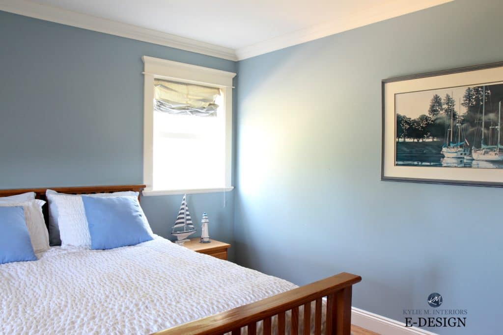 Best blue paint colour. Benjamin Moore Early Morning. Kylie M E-design