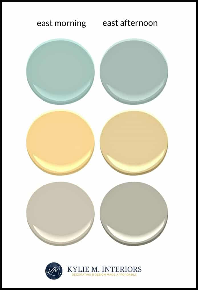 how paint colours are in an east facing room with eastern exposure light. Kylie M E-design, online colour consultant