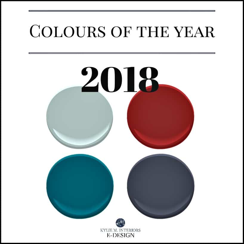 Paint colours of the year. Kylie M E-design