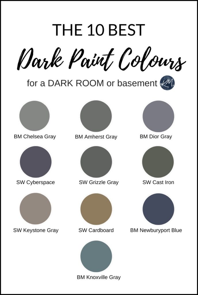 The 10 Best Dark Colours For A Room Or Basement Kylie M Interiors - What Is The Best Paint Color For Dark Rooms