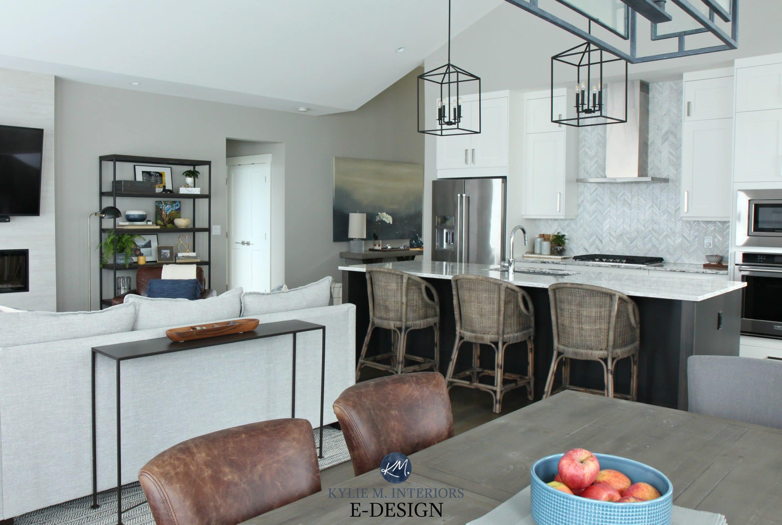 open layout kitchen, living room and dining room. kylie m