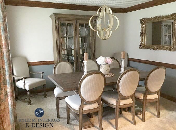 Paint A Room With Chair Rail, Dining Room Color Schemes With Chair Rail