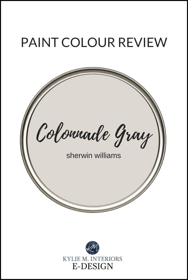 Sherwin Williams Colonnade Gray, one of the best warm gray greige paint colours. Paint color review by Kylie M Interiors Edesign, online, paint colour expert and virtual consultations