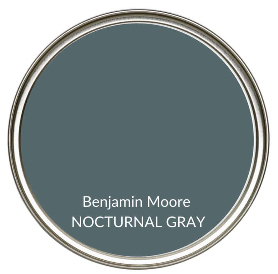 Best modern farmhouse country paint colours. Benjamin Moore Nocturnal Gray. Kylie M Interiors Edesign