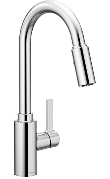 Genta faucet by Moen, modern budget friendly kitchen faucet and update ideas