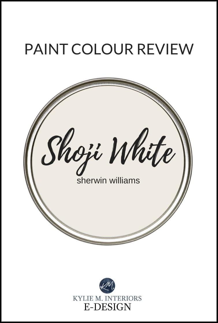 Paint colour review, best off white warm greige paint colour, Sherwin Williams Shoji White. Kylie M Interiors Edesign, online paint colour consulting services