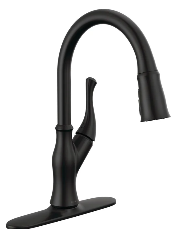 black kitchen faucet, affordable update ideas