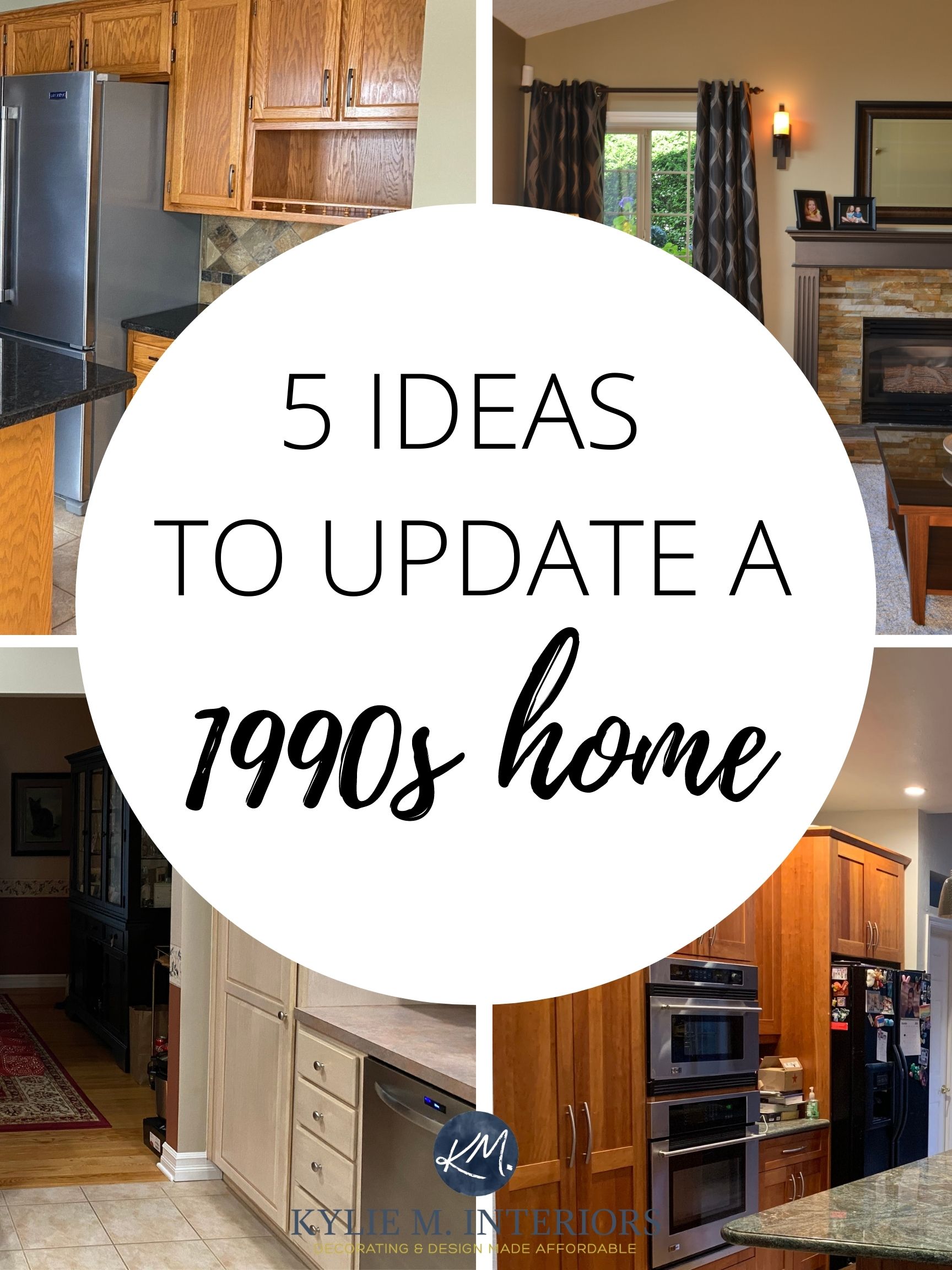ideas and tips to update and modernize a 1990s home, granite, beige tile and more. Kylie M Interiors Edesign, diy advice