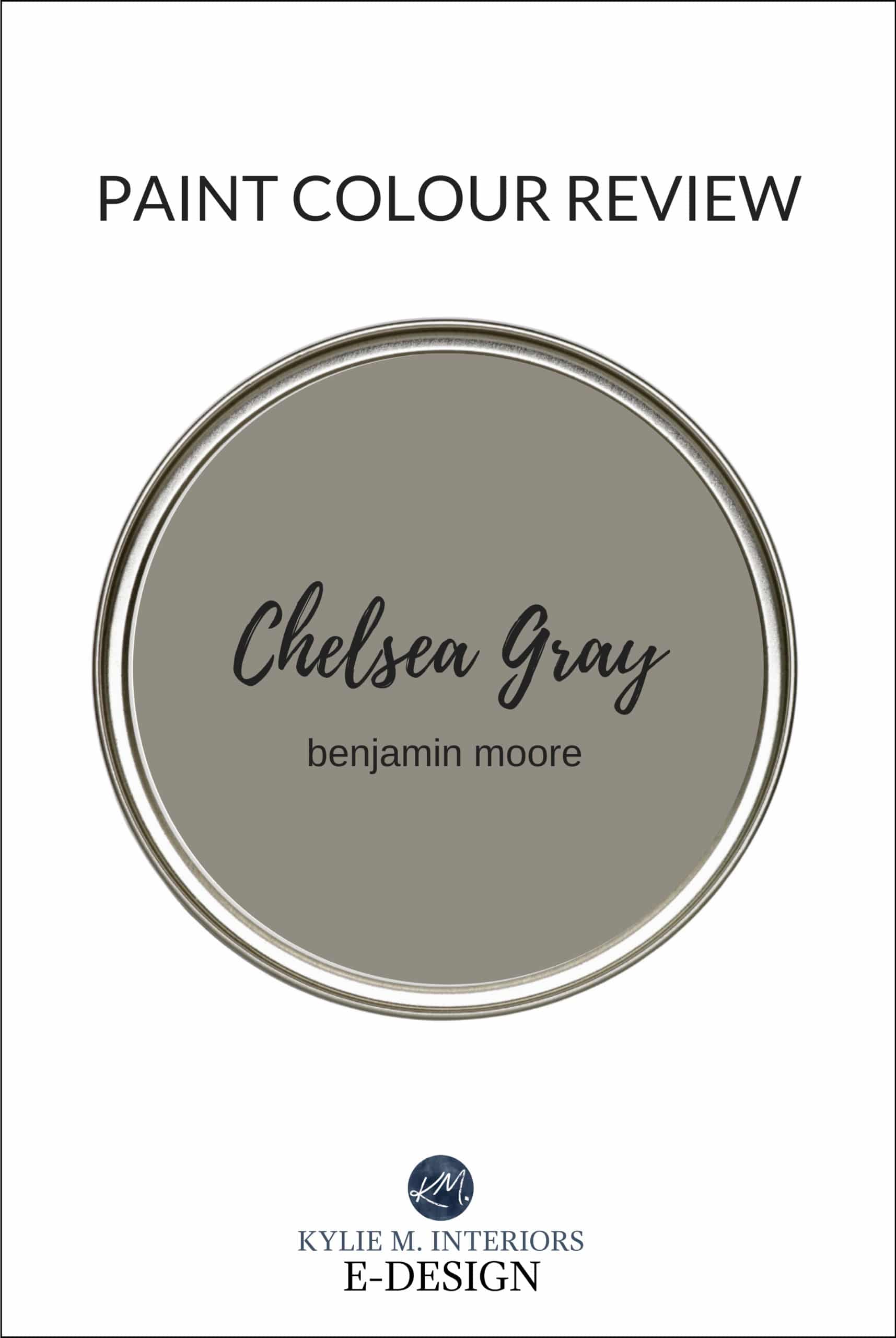 Paint colour review, best gray charcoal paint color Benjamin Moore Chelsea Gray. Cabinets, walls, islands, exteriors. Kylie M Interiors Edesign, online paint colour consulting and diy advice