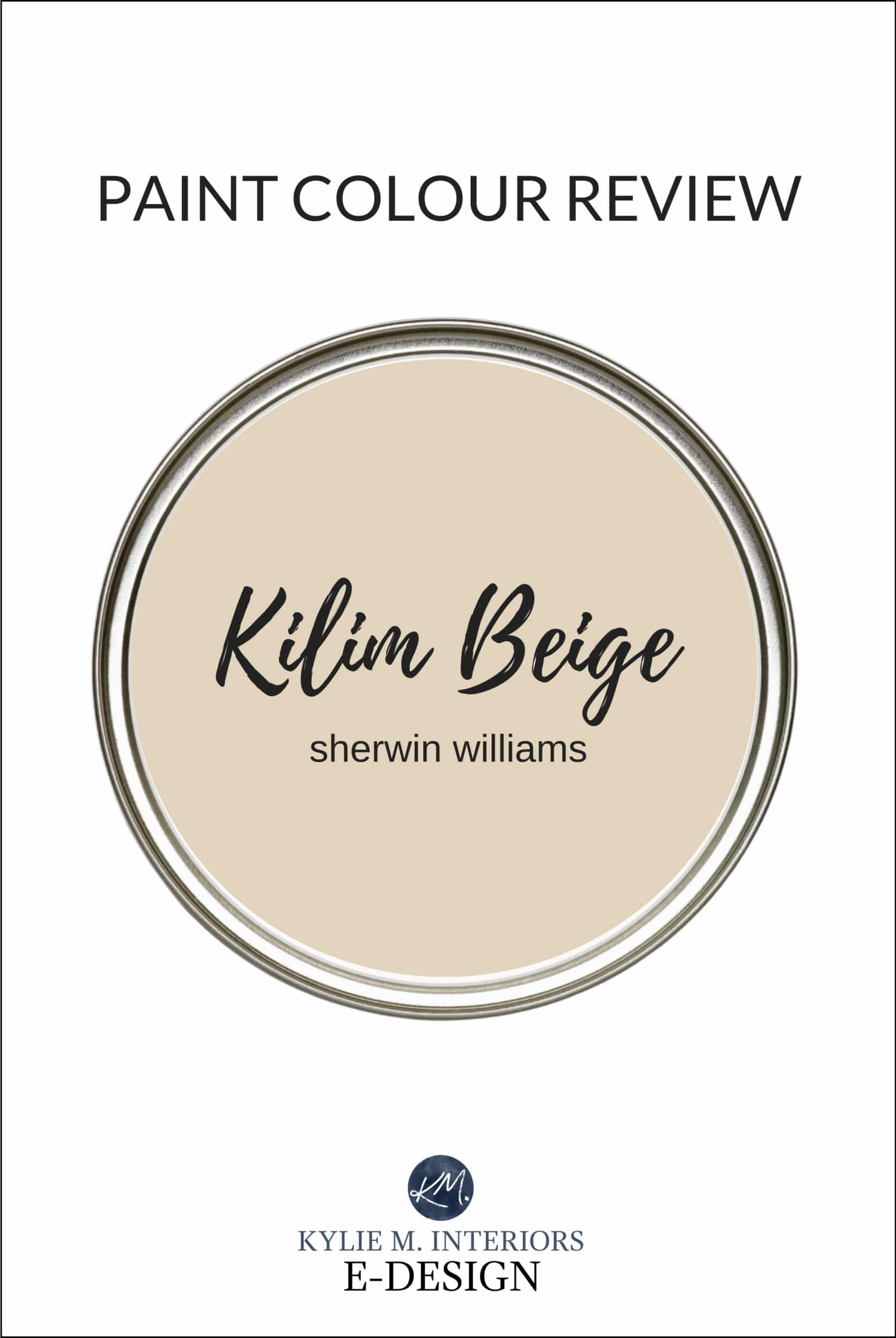 Paint colour review, the best warm beige neutral paint color, Sherwin Williams Kilim Beige. Kylie M Interiors Edesign online diy decorating and design advice