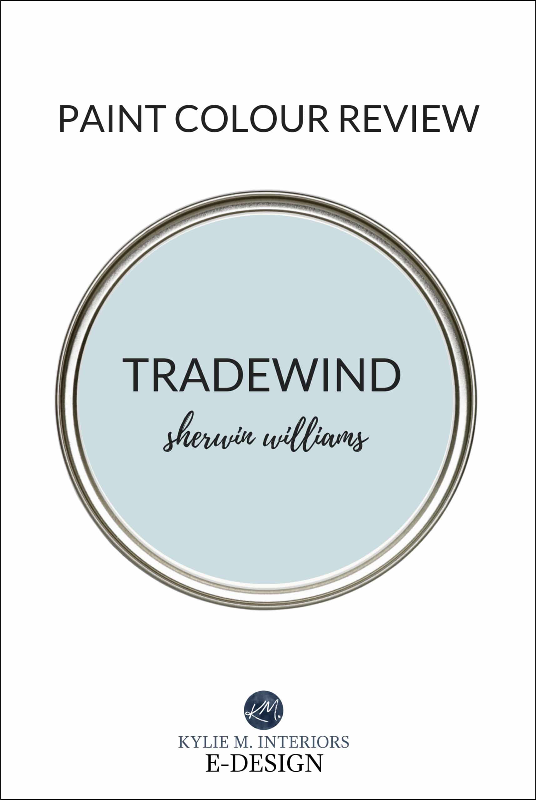 Paint colour review of the best blue paint color, Sherwin Williams Tradewind. Kylie M Interiors Edesign, online paint colour consulting and advice blog
