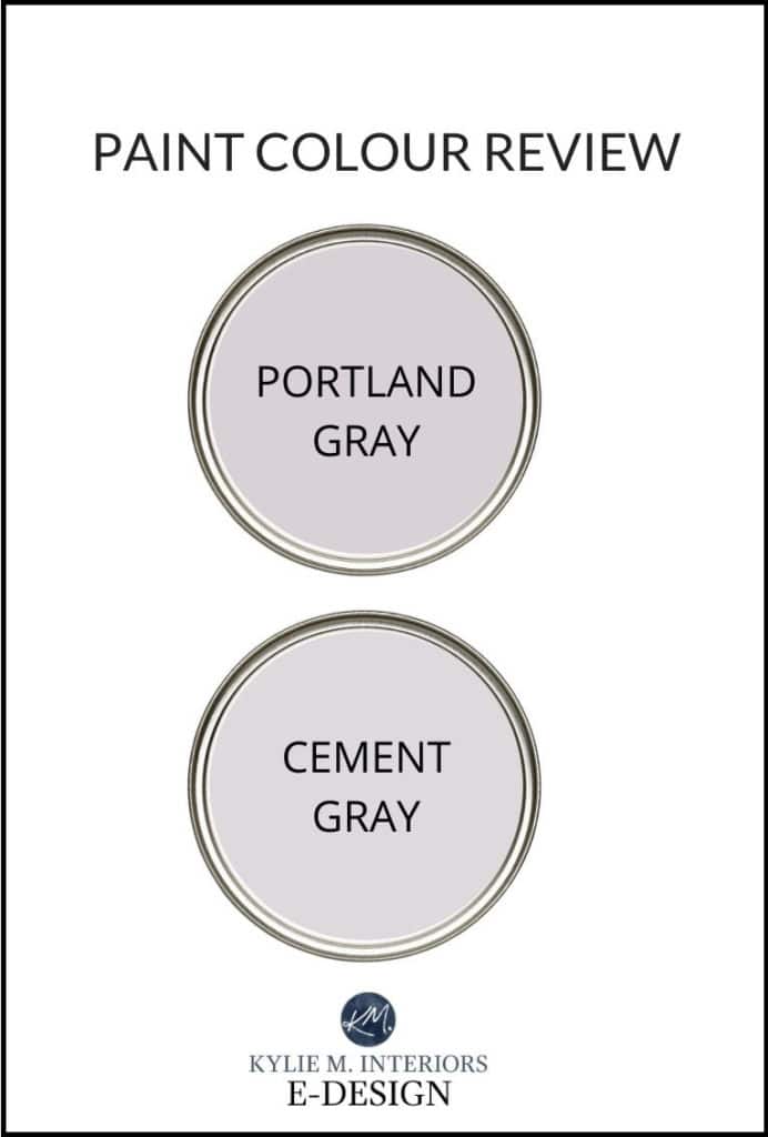 Review of Benjamin Moore Portland Gray and Cement Gray, popular paint colours. Kylie M Interiors Edesign, diy decor and design advice blogger