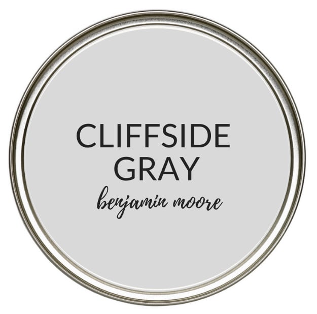 the most true gray paint colour from Benjamin Moore Cliffside Gray. Kylie M Interiors blogger, Edesign consultant and diy decor and design ideas