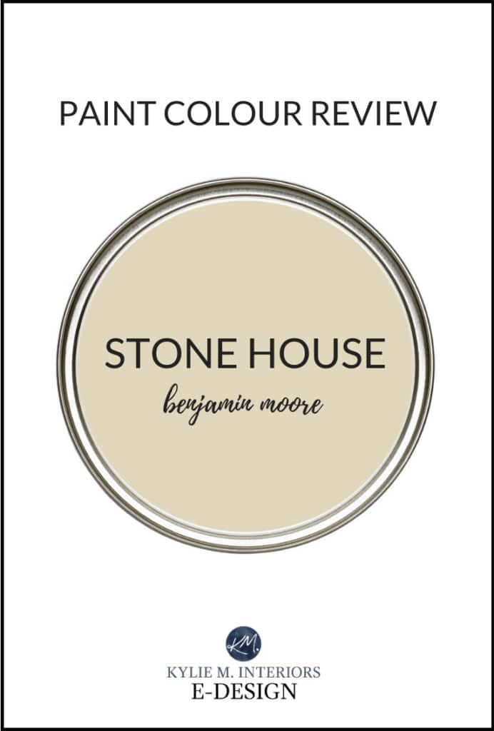 Benjamin Moore Stone House, a beige or warm neutral paint colour. Kylie M Interiors Edesign