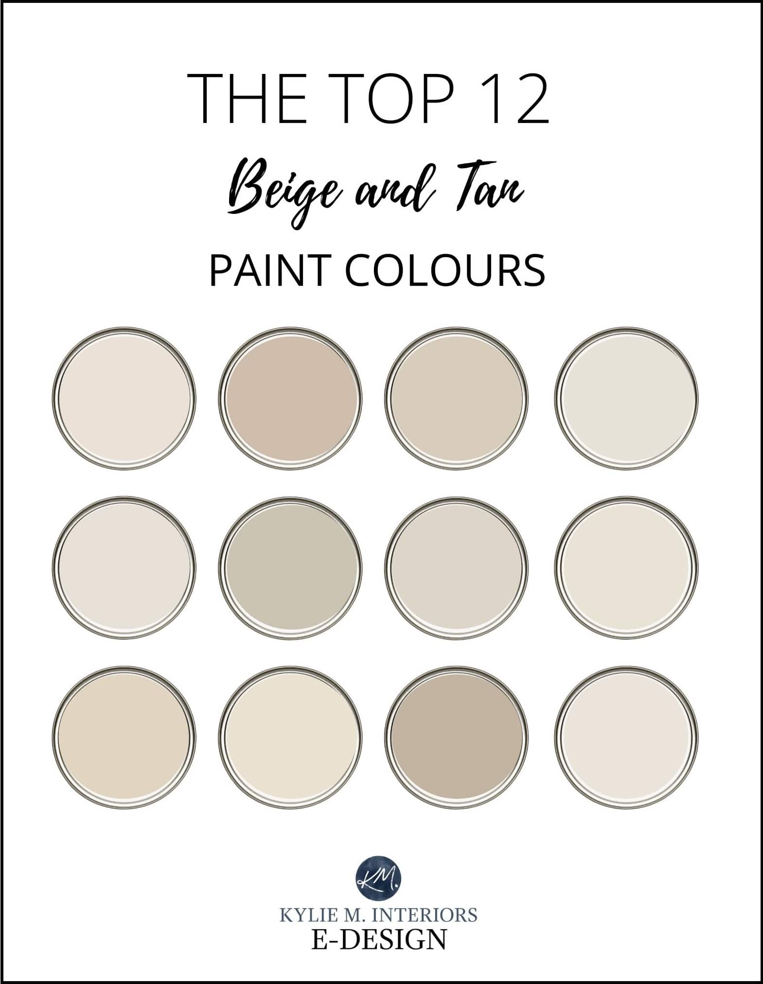 The 25 MOST POPULAR Beige and Tan Paint Colours   Kylie M Interiors