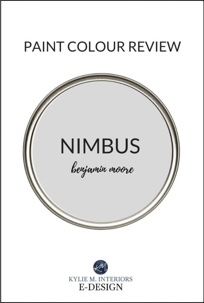 Benjamin Moore Nimbus, popular warm grey paint colour. Review by Kylie M Interiors Edesign, virtual consultant