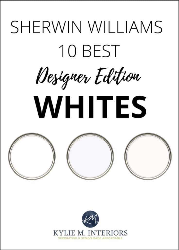 Sherwin Williams Designer Emerald Edition best white paint colours. Kylie M Interiors Edesign, diy design blogger, online advice