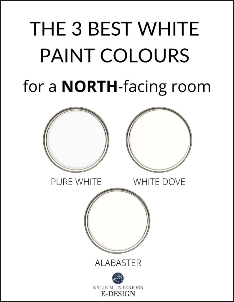 NORTH FACING ROOM, the best white paint colours. Benjamin and Sherwin. Kylie M Interiors Edesign, online expert (1)