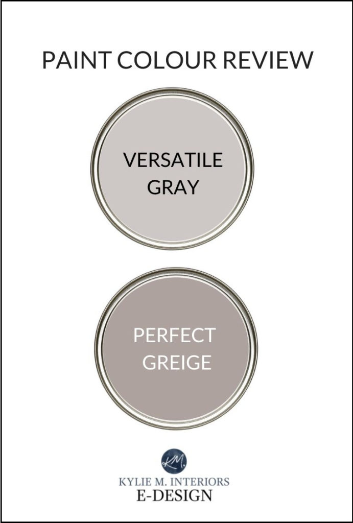 Sherwin Williams Versatile Gray, Perfect Greige, paint colour reviews, best taupe colors. Kylie M Interiors Edesign, online expert