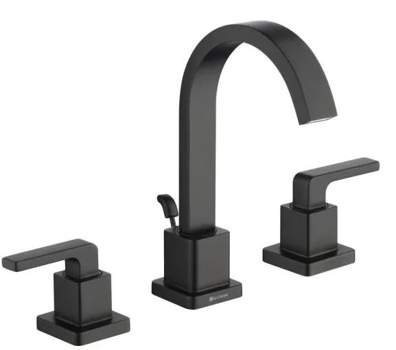 black wide spread vanity faucet, budget friendly bathroom update ideas, Kylie M INteriors