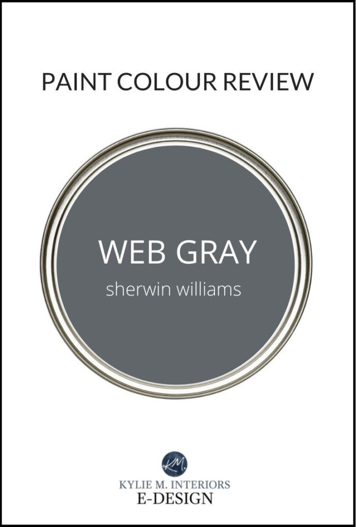 SHERWIN WILLIAMS WEB GRAY, PAINT COLOUR REVIEW, BEST DARK GRAY PAINT COLOR. KYLIE M EDESIGN