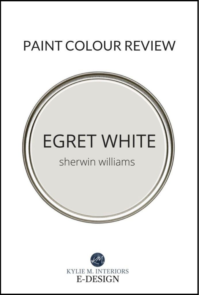 Best warm neutral, grey, taupe greige paint colour, Sherwin Williams Egret White. Review by Kylie M Edesign, online paint color consultant
