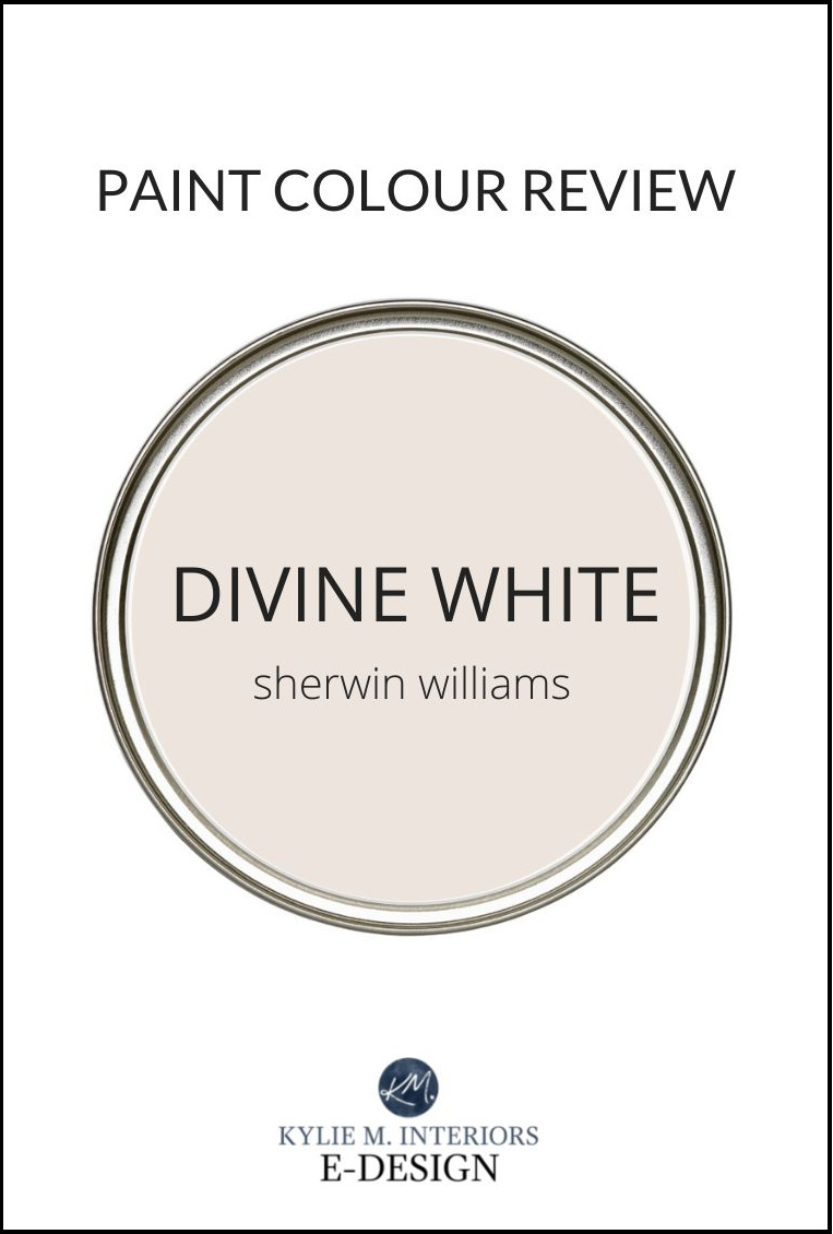Paint color review, Sherwin Williams Divine White, off white beige paint colour. Kylie M (1)