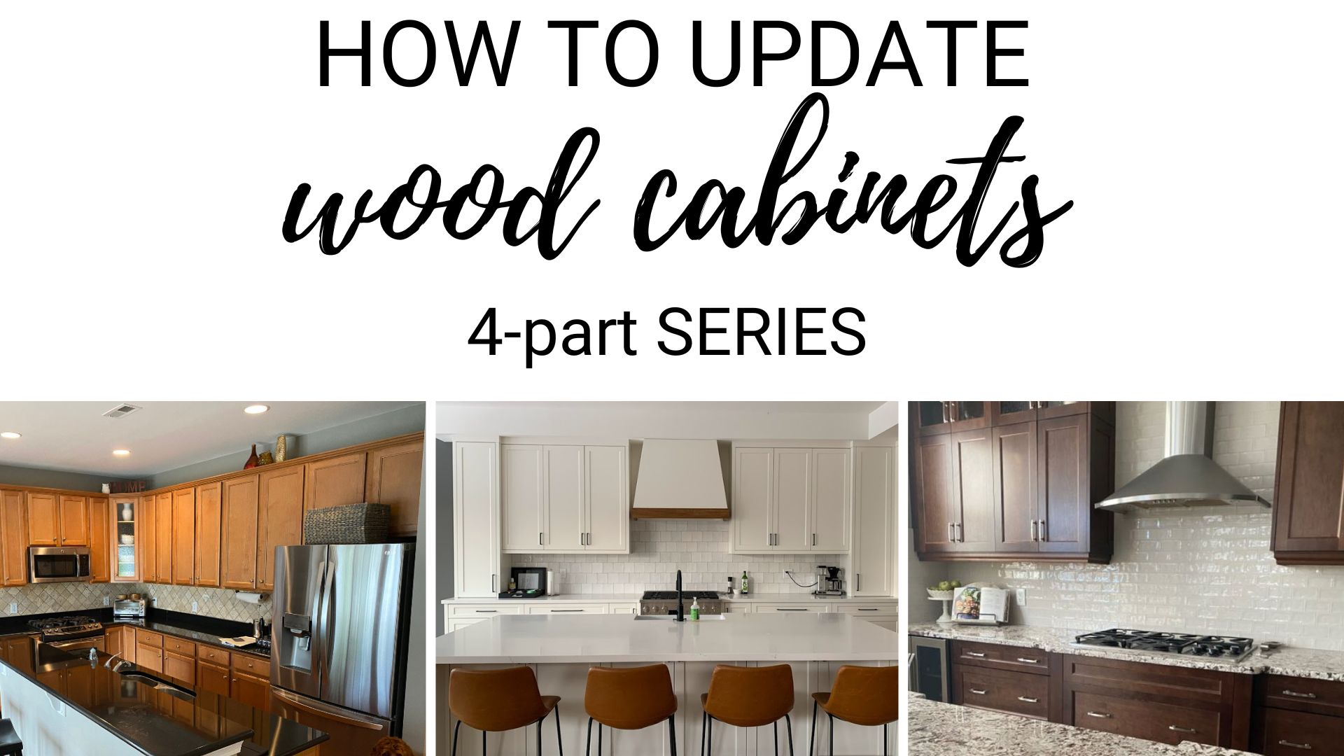 ideas to update wood, maple, oak, cherry cabinets, trim or flooring with colors, backsplash, hardware, home decor. Kylie M Edesign blogger (2)