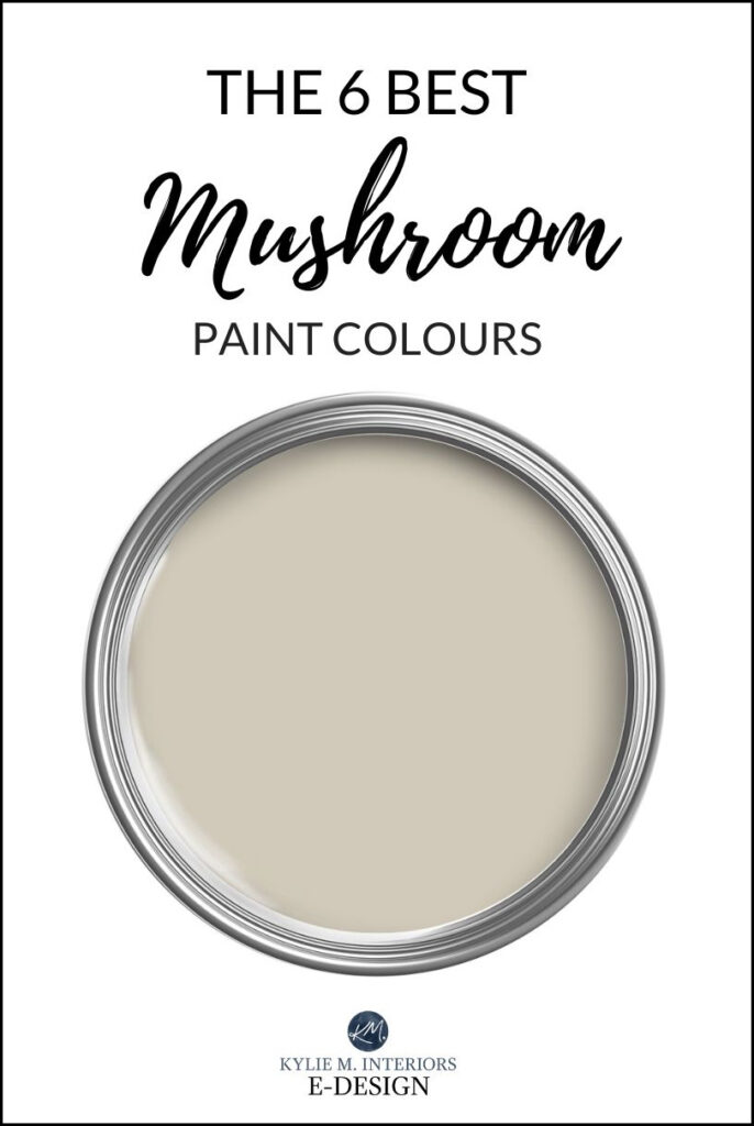 The best most popular shades of mushroom paint colors, Benjamin Moore, Sherwin williams, Kylie M Interiors Edesign