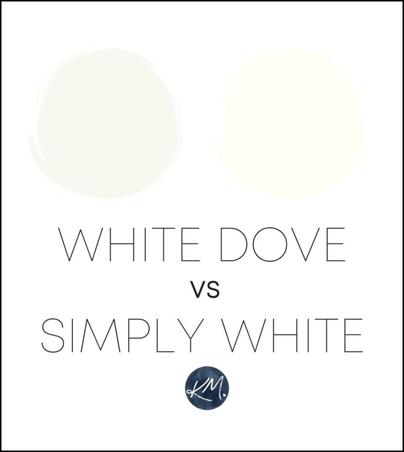BENJAMIN MOORE SIMPLY WHITE VS WHITE DOVE, DIFFERENCES BY KYLIE M EDESIGN COLOR EXPERT - BEST PAINT COLORS