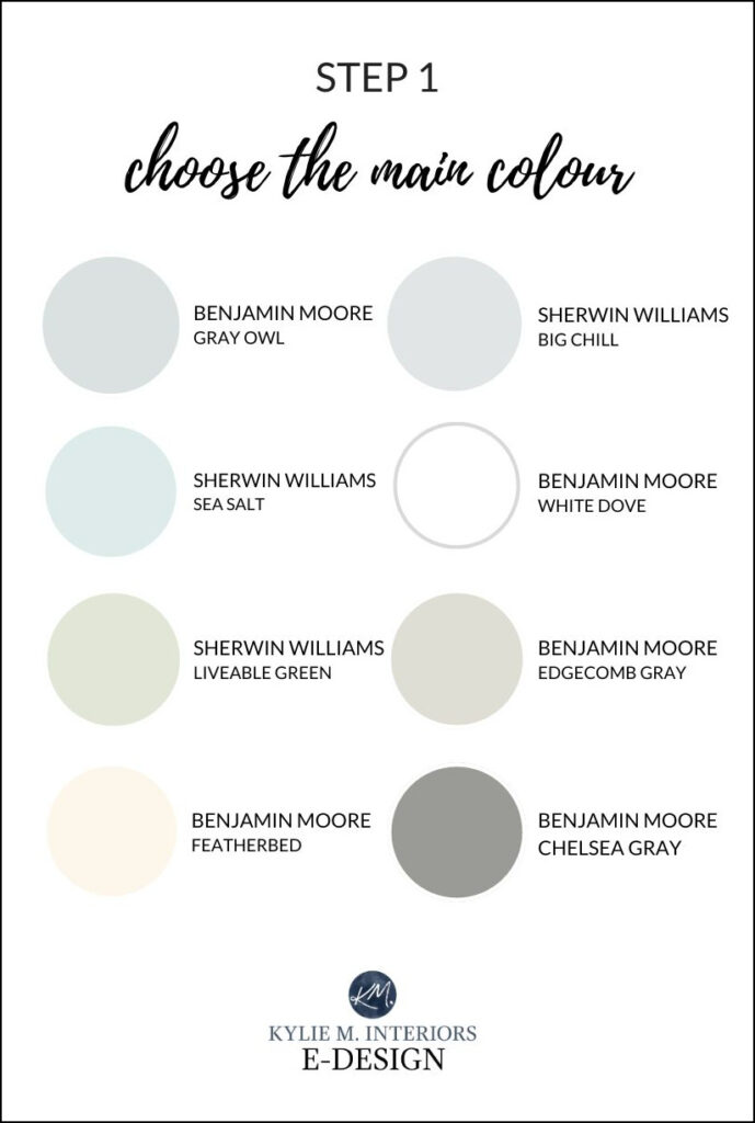 how to create a color palette for a gender neutral nonbinary kids room or baby nursery. Kylie M and Benjamin Moore Sherwin Williams