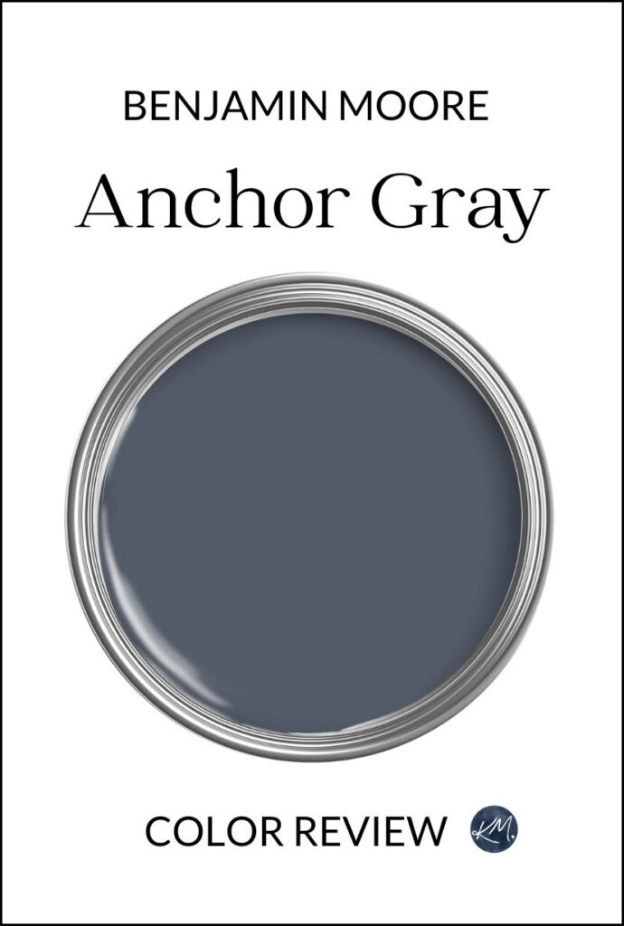 Benjamin Moore Anchor Gray, dark blue gray, navy blue color review. Kylie M Online, paint colour expert, best shades
