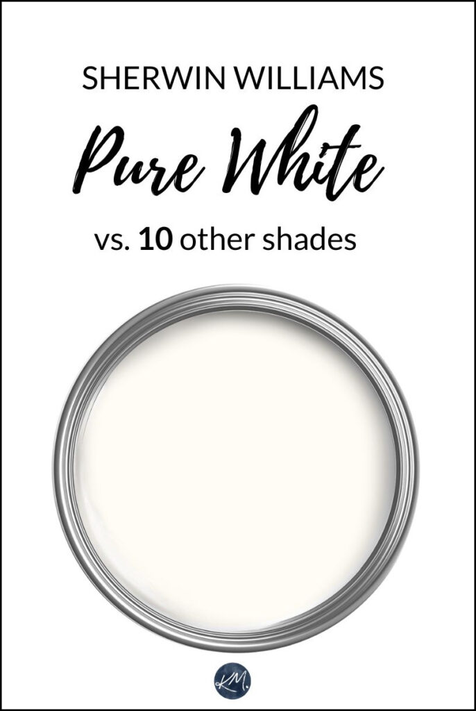 Sherwin Williams Pure White vs other white paint colors that are similar, White Dove, Alabaster, Extra White. Kylie M Edesign
