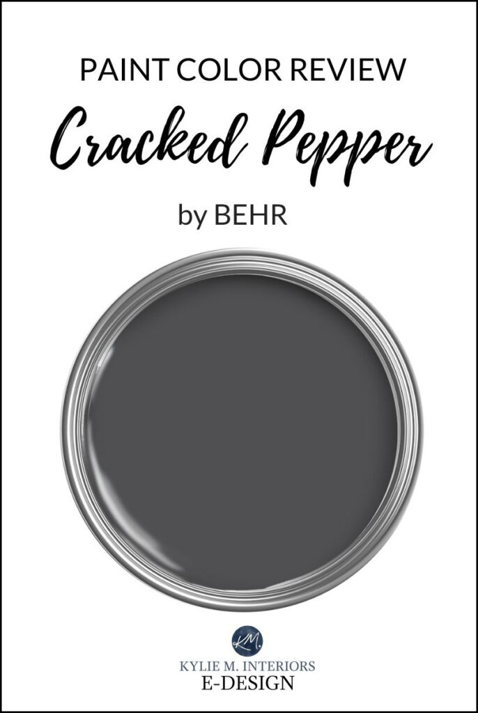 BEHR PAINT CRACKED PEPPER, SOFT BLACK, COLOR OF THE YEAR 2024 WITH KYLIE M ONLINE PAINT CONSULTING, INTERIORS AND DIY