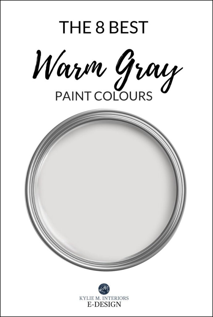 Best, most popular shades of warm gray paint colors. Kylie M INteriors edesign, online paint color expert in grey.
