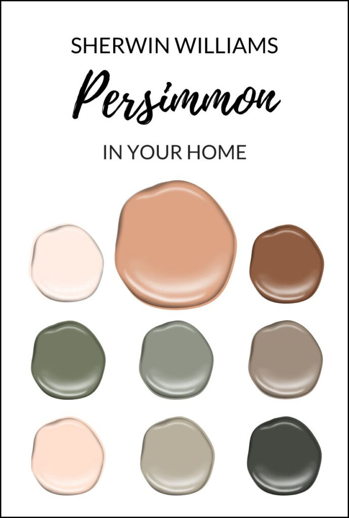 Sherwin Williams Persimmon, paint colors that go with coordinate. Kylie M Interiors online paint color consultant (2)
