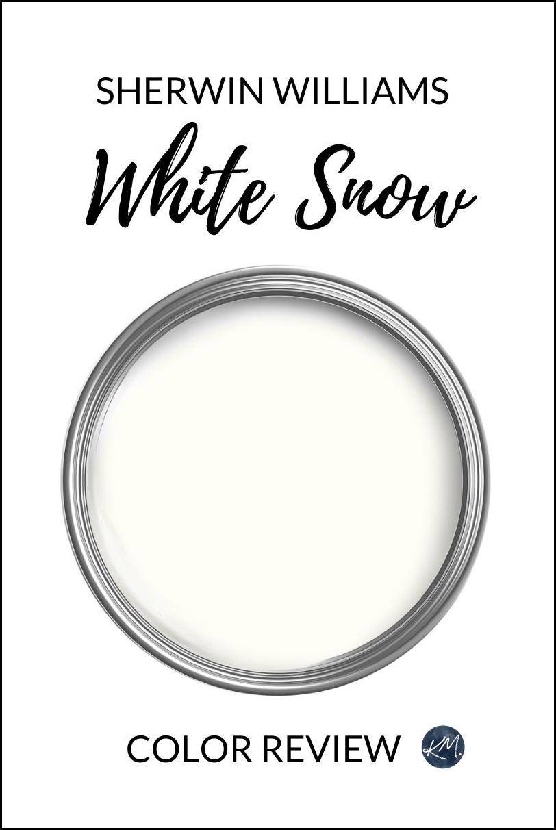 Sherwin Williams White Snow, popular shade of white, paint color review with Kylie M ONline paint color expert