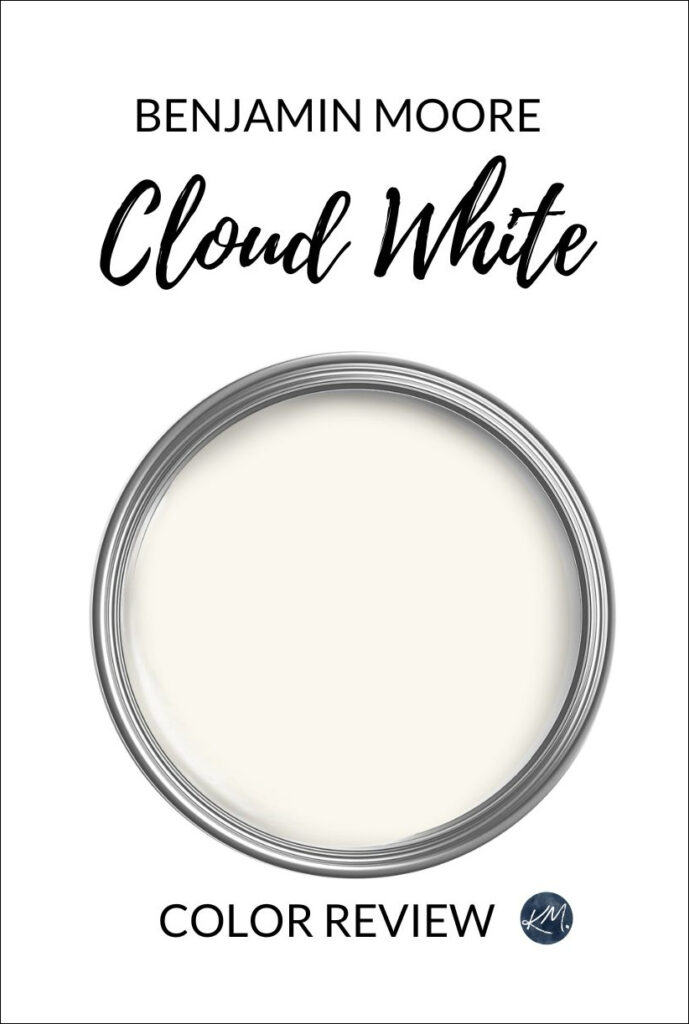 paint color review, best warm creamy white paint color, Benjamin Moore Cloud White on cabinets, walls, trims. Kylie M, online paint color expert