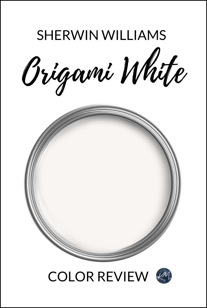 Paint color review of popular shade of off-white Sherwin Williams Origami White, Kylie M Interiors