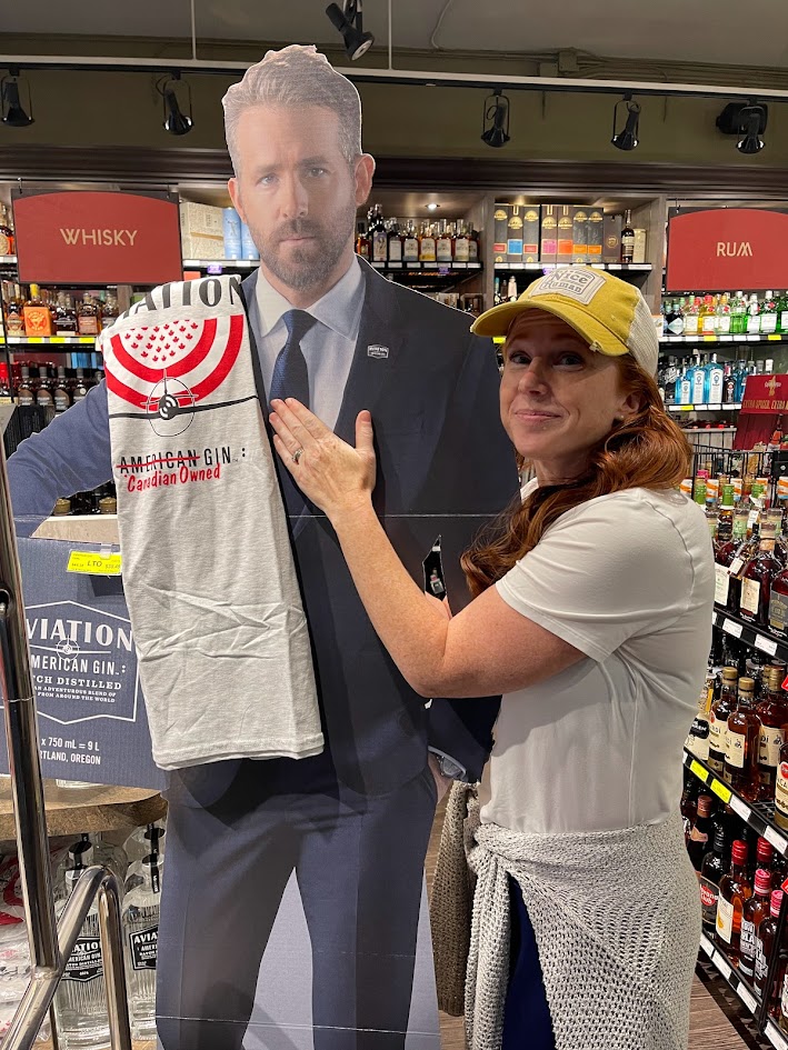 RYAN REYNOLDS CUT OUT IN CARDBOARD WITH KYLIE M