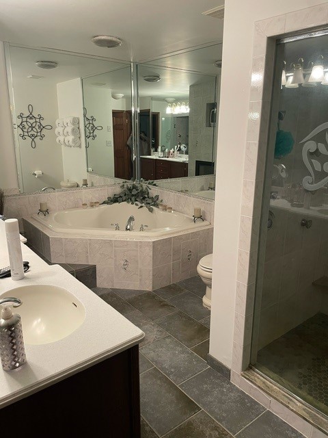1990 bathroom before remodel or update, tile shower, tile floor, cherry red wood oak double vanity (3)