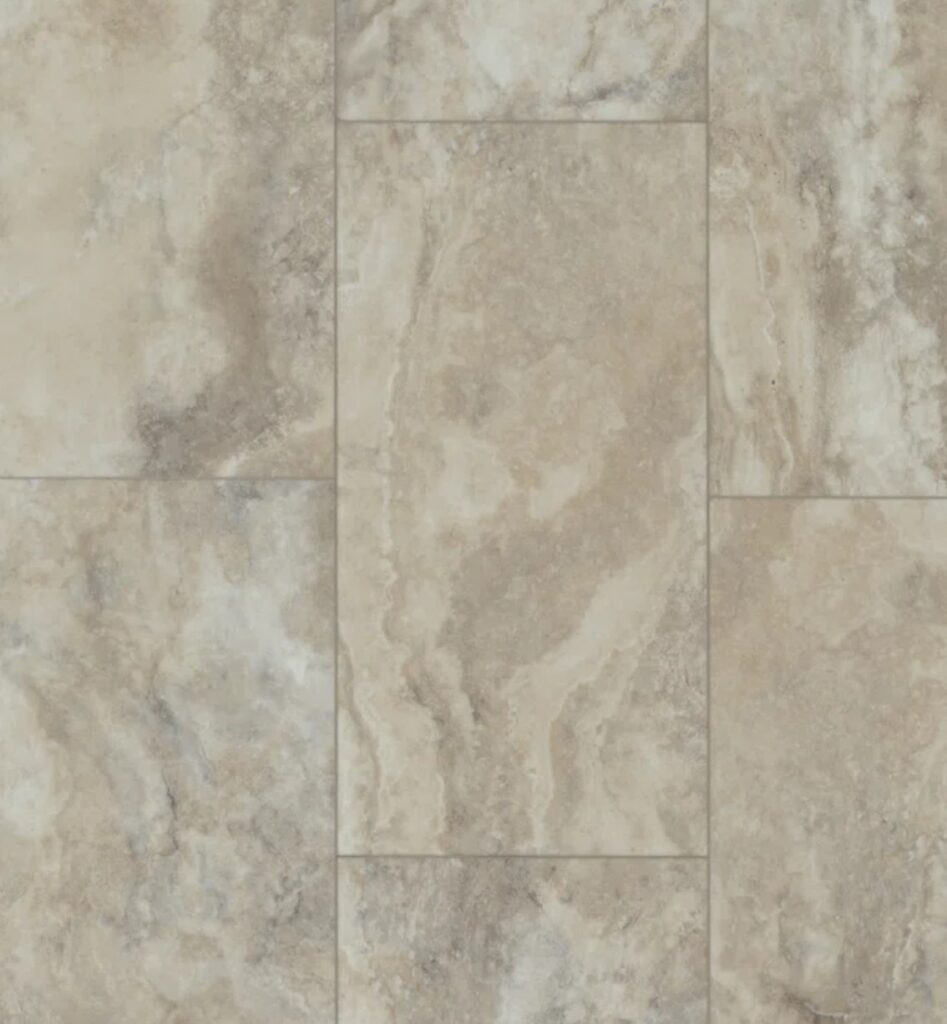 travertine look lvt tile floor for bathroom or kitchen, wayfair