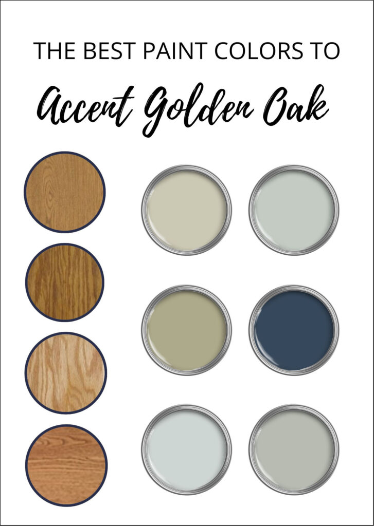 accent colors to go with golden, honey or red oak, blue, green, gray. Kylie M ONline paint color expert