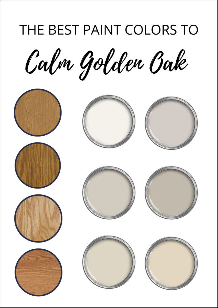 paint colors that go with blend in, tone down golden, honey and red oak cabinets, flooring, trim. Kylie M Interiors color expert online