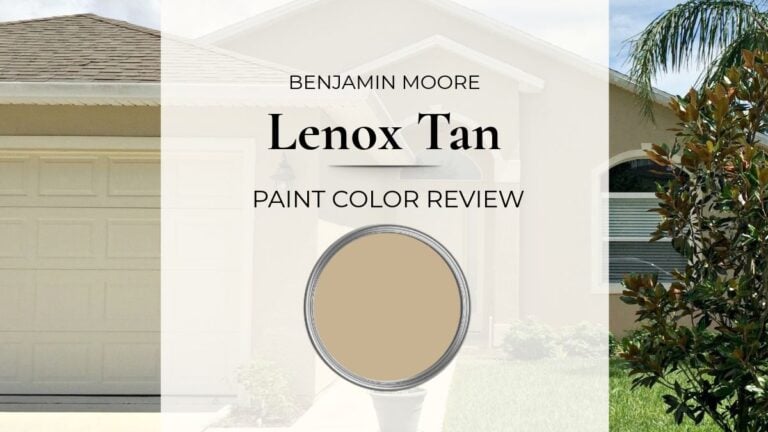 Benjamin Moore Lenox Tan paint color review, real room images, best uses and comparisons